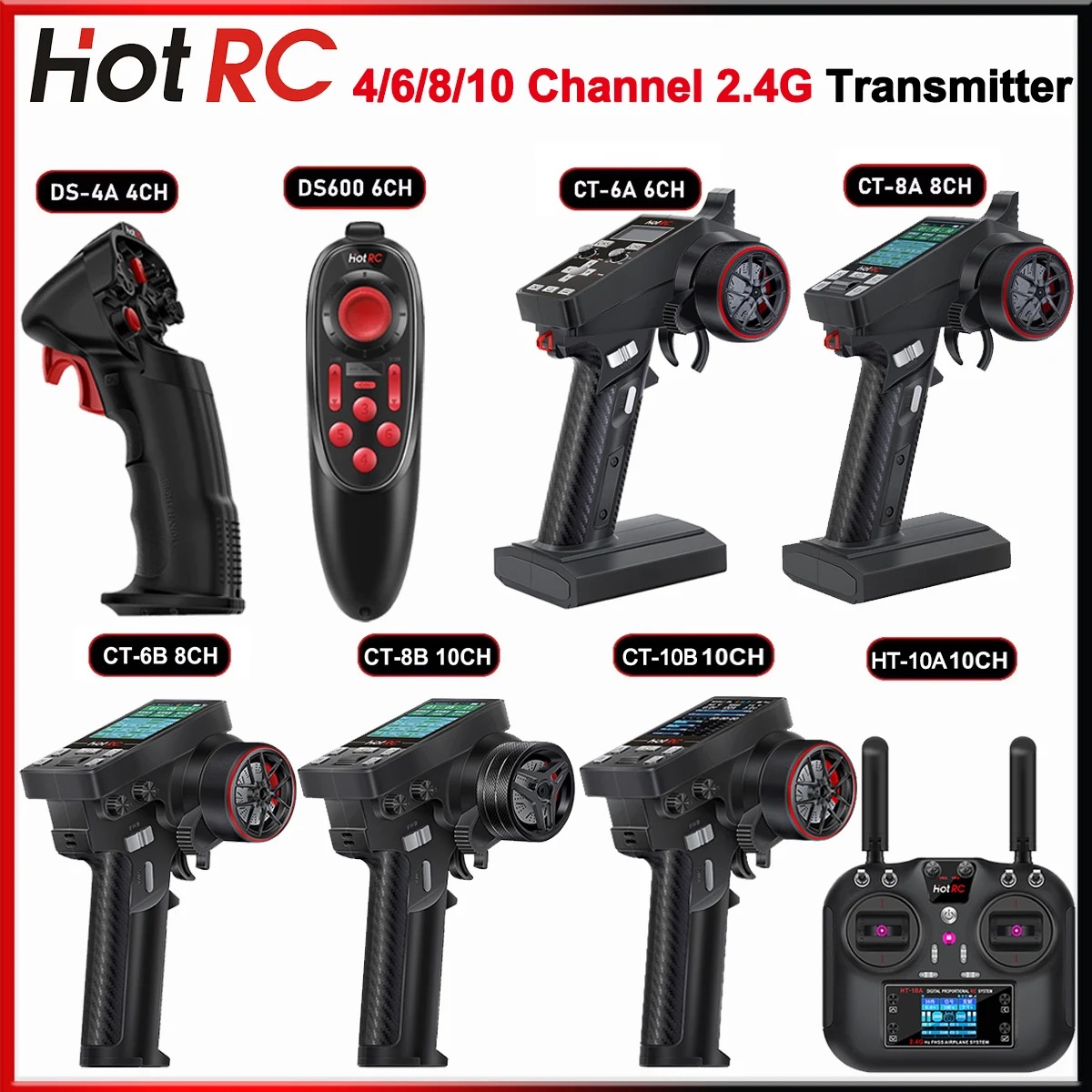 Drone Rc Kit - HOTRC 2.4G 송신기 DS-4A DS-600 CT-6A