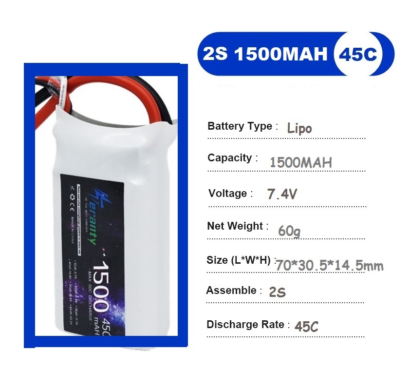 2PCS 7.4V Lipo 2S 배터리 1500mah/ - Drone Rc2 리뷰 및 가격
