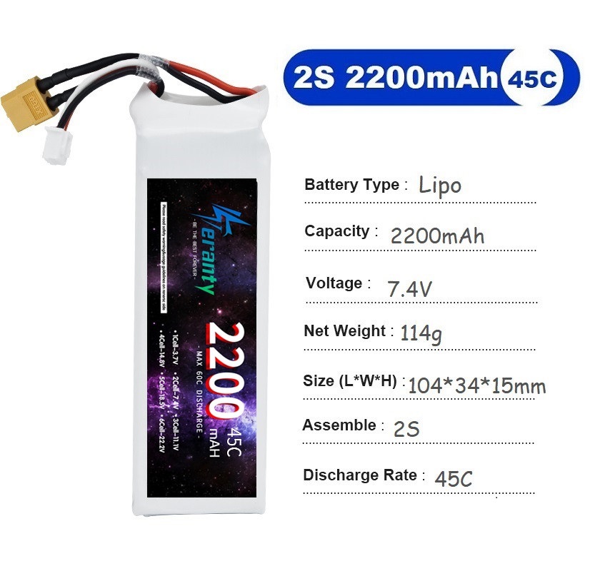 2PCS 7.4V Lipo 2S 배터리 1500mah/ - Drone Rc2 리뷰 및 가격