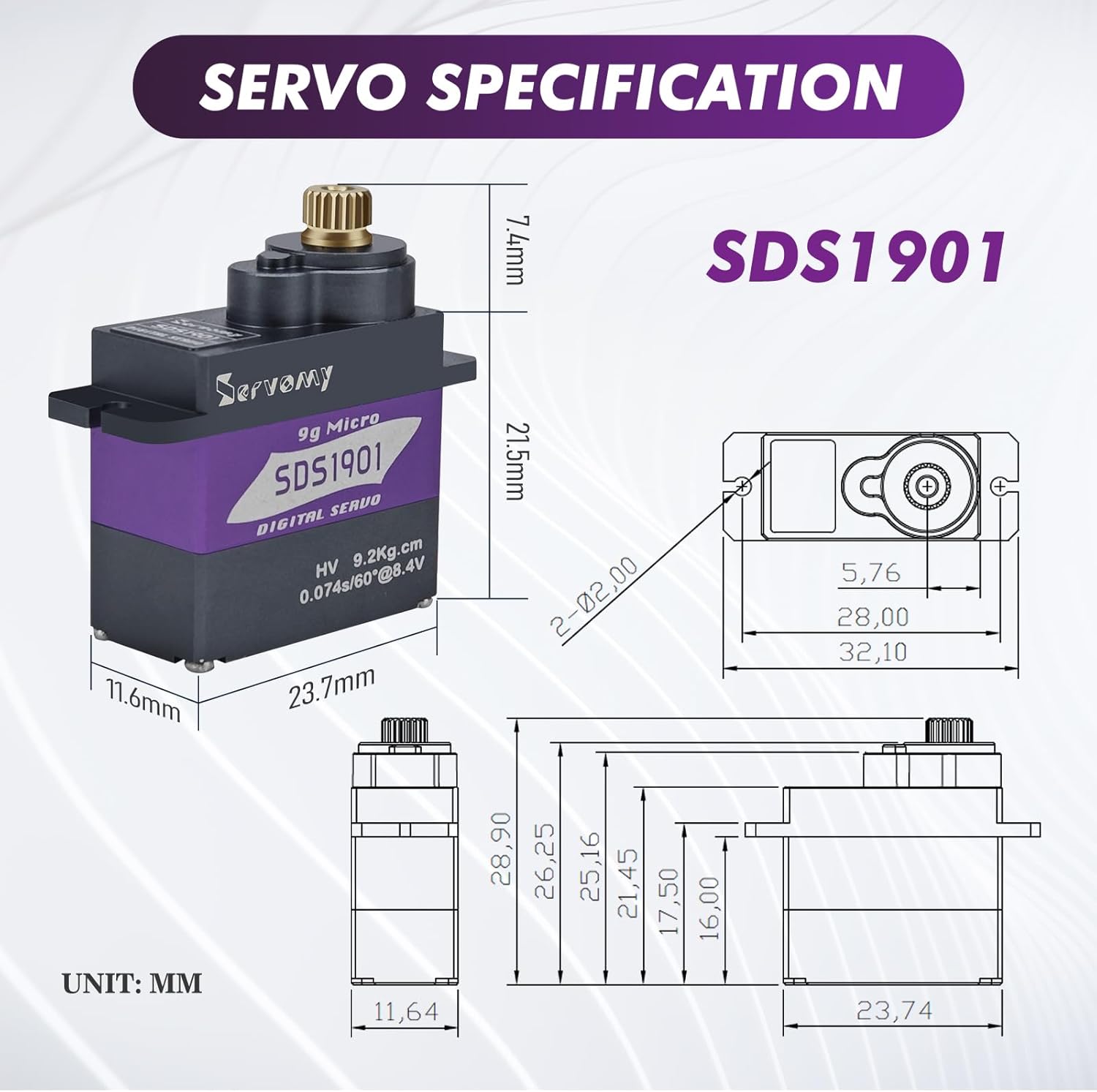SERVOMY-SDS1901 디지털 9G 마이크로 코어 - Drone Rc Car 리뷰 및 가격