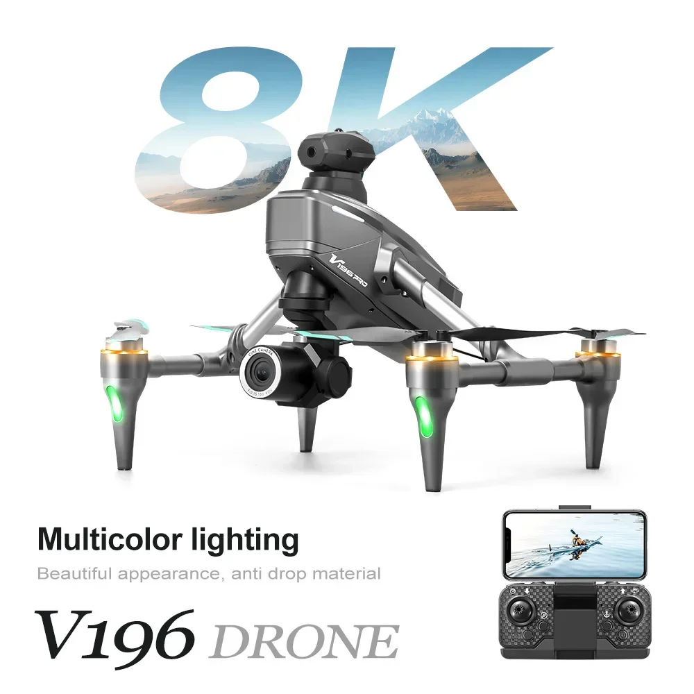 새로운 V196 Fpv 드론 8K 전문가용 듀얼 카메라 - Drone V196 Rc 리뷰 및 가격